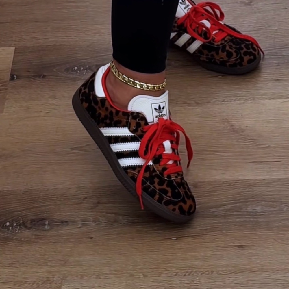Adidas Samba OG Leopard Print Sneakers NWT